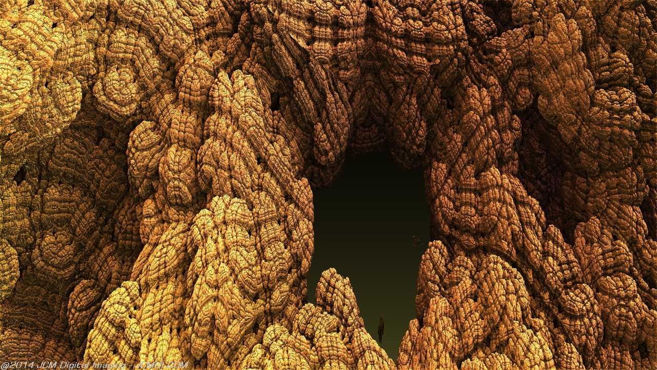 Still image from JCMDI's FOSSIL fractal animation created with Mandelbulb 3D